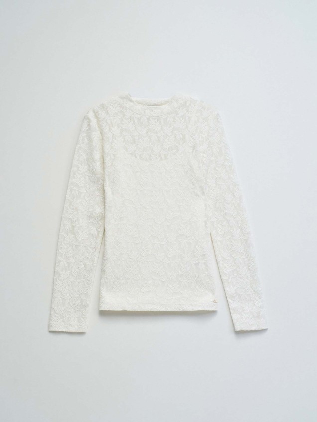 Camisola de Renda Floral