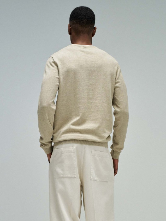 Camisola de Malha com Gola de Botões