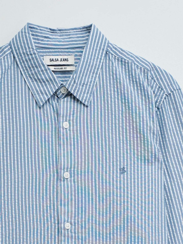 Camisa às Riscas Regular Fit