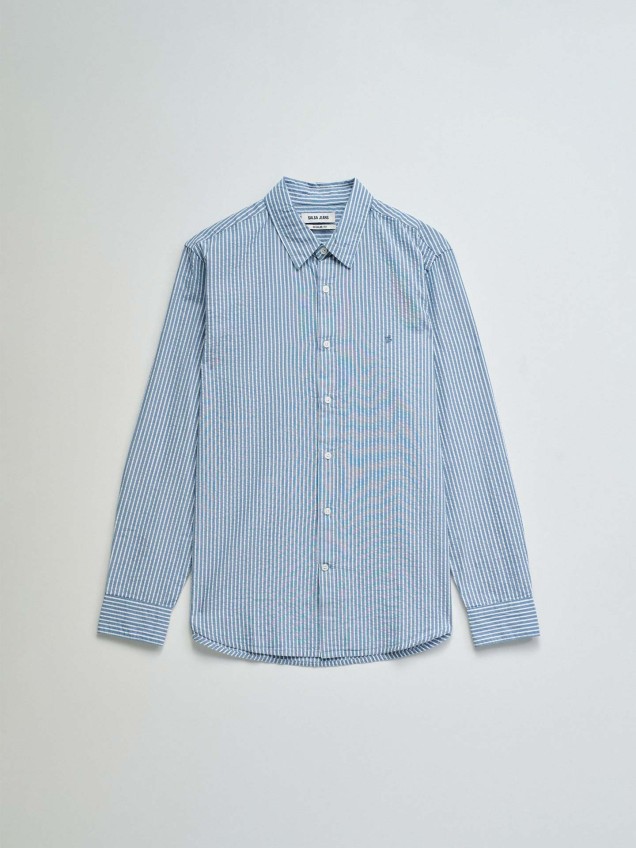 Camisa às Riscas Regular Fit