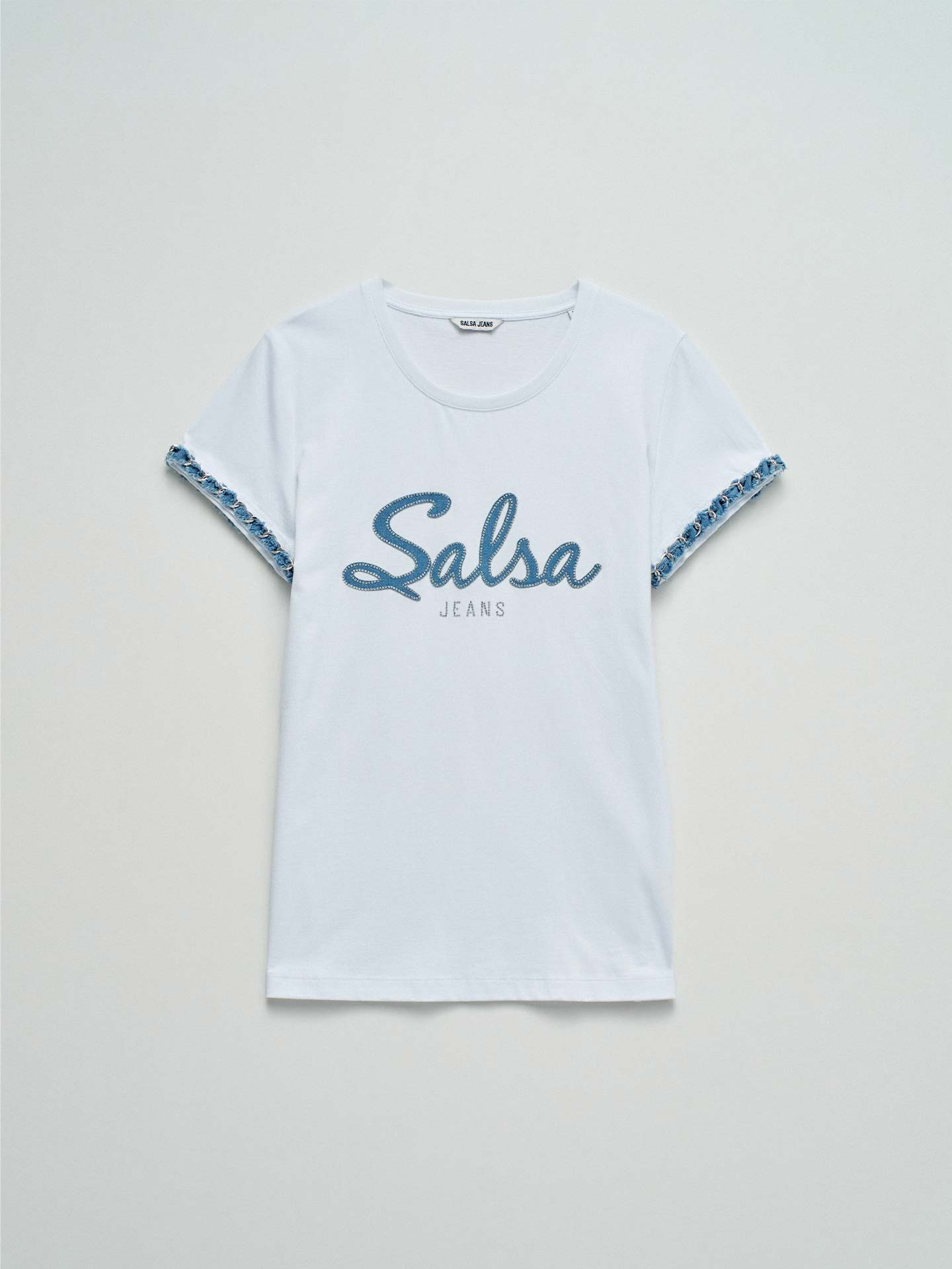 T-shirt Slim Fit com Brilhantes