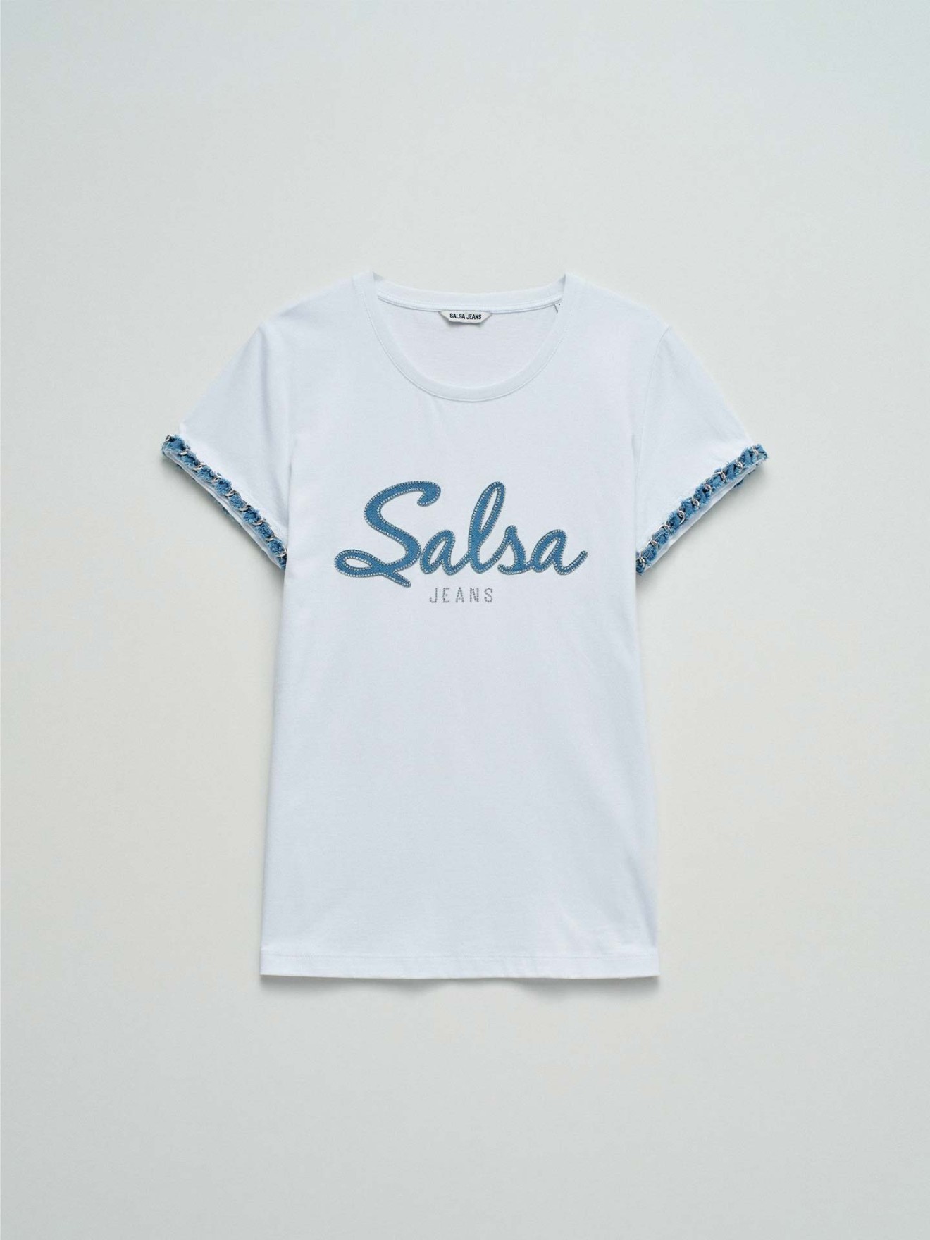 T-shirt Slim Fit com Brilhantes