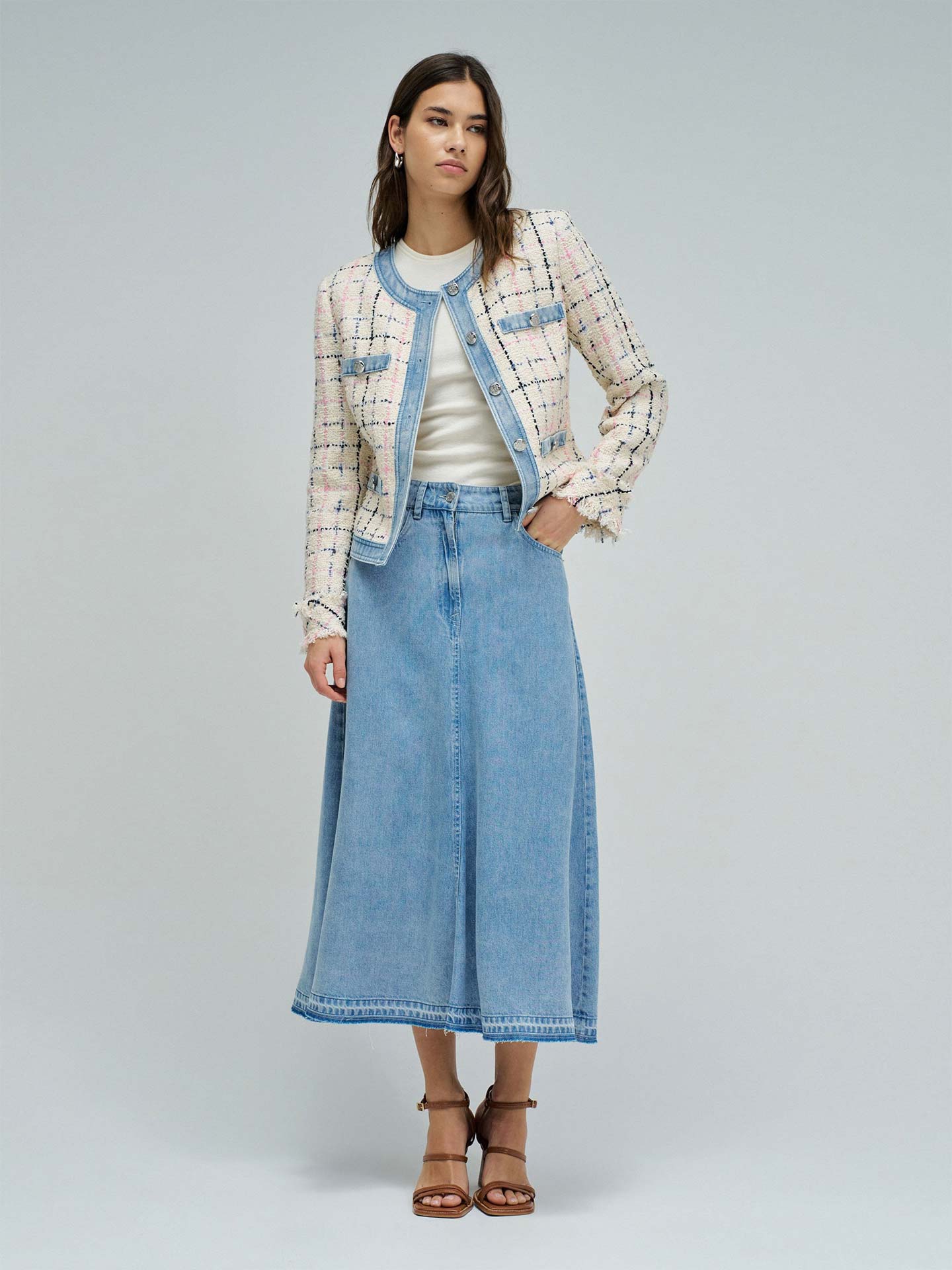 Casaco de Tweed Slim Fit