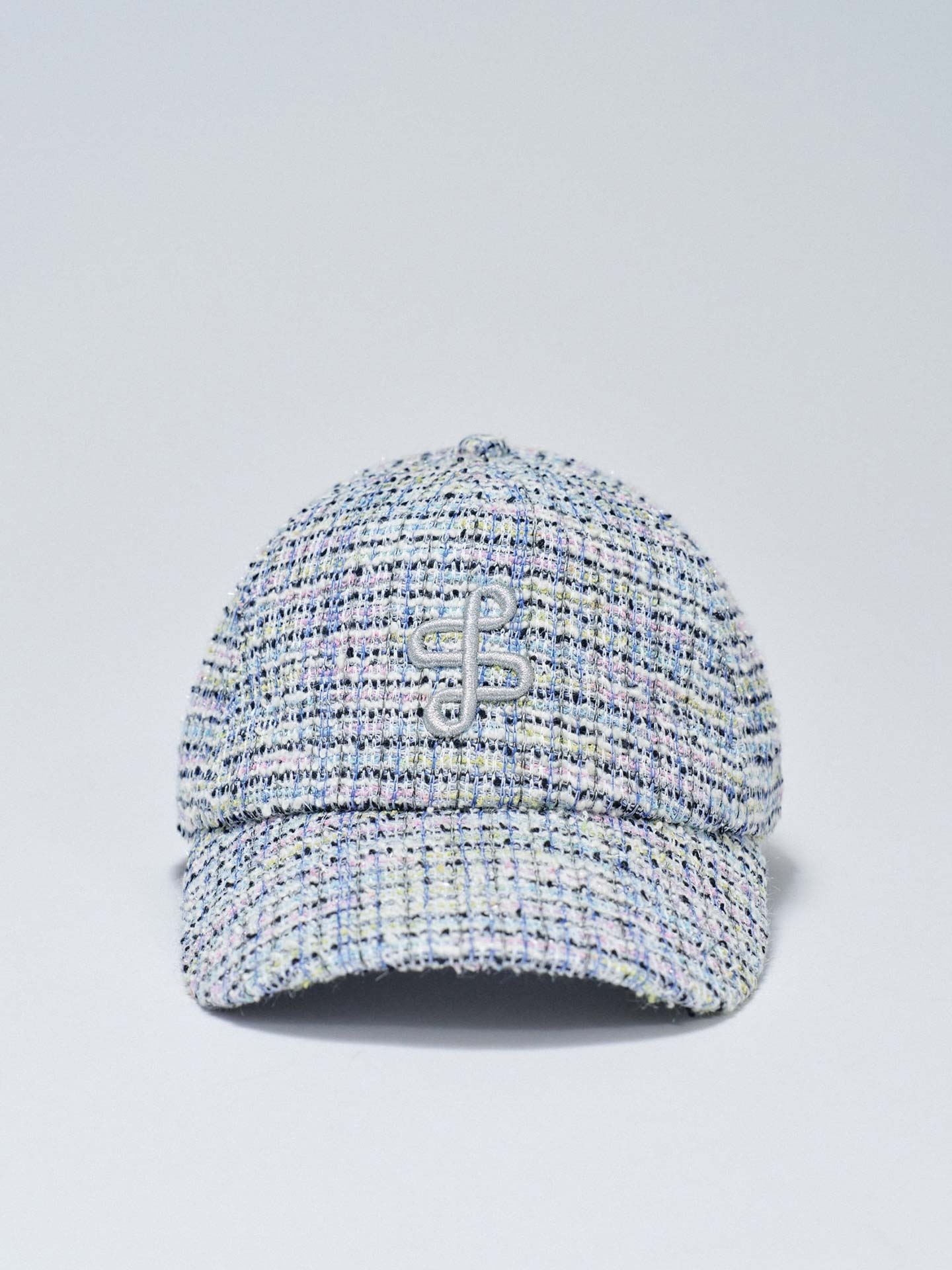 Boné de Tweed com Logótipo Bordado
