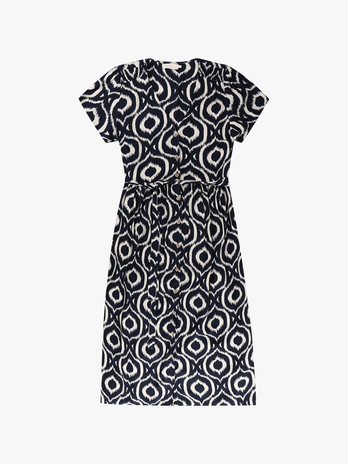 Vestido Midi com Padr�o Geom�trico