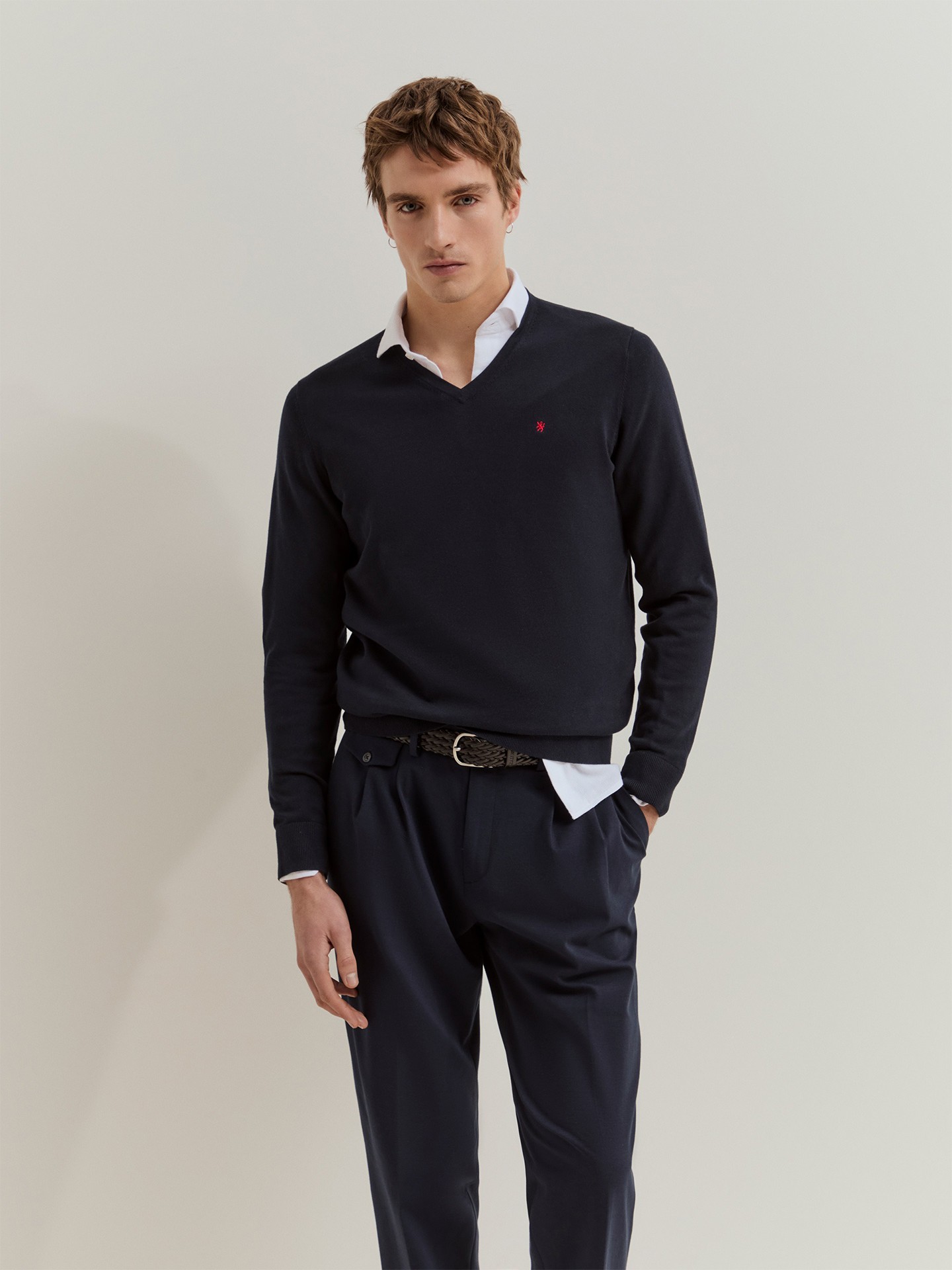 Camisola de Malha com Decote em V