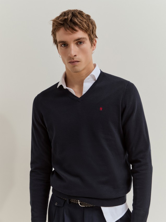 Camisola de Malha com Decote em V