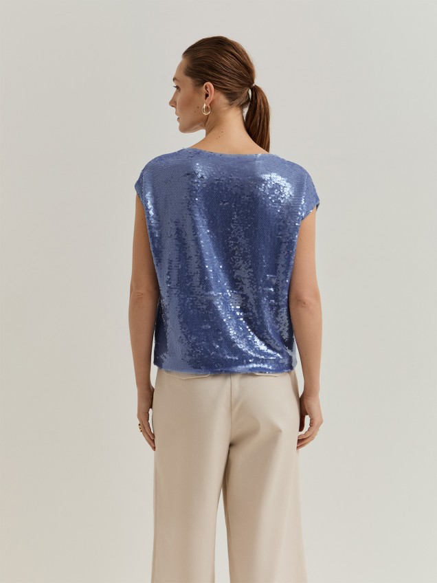 T-shirt com Lantejoulas