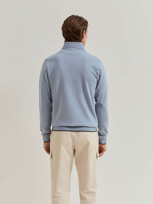 Camisola de Gola Alta com Meio Fecho