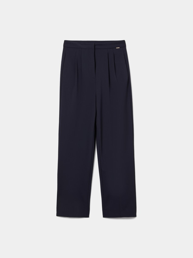 Calças Chino com Pregas