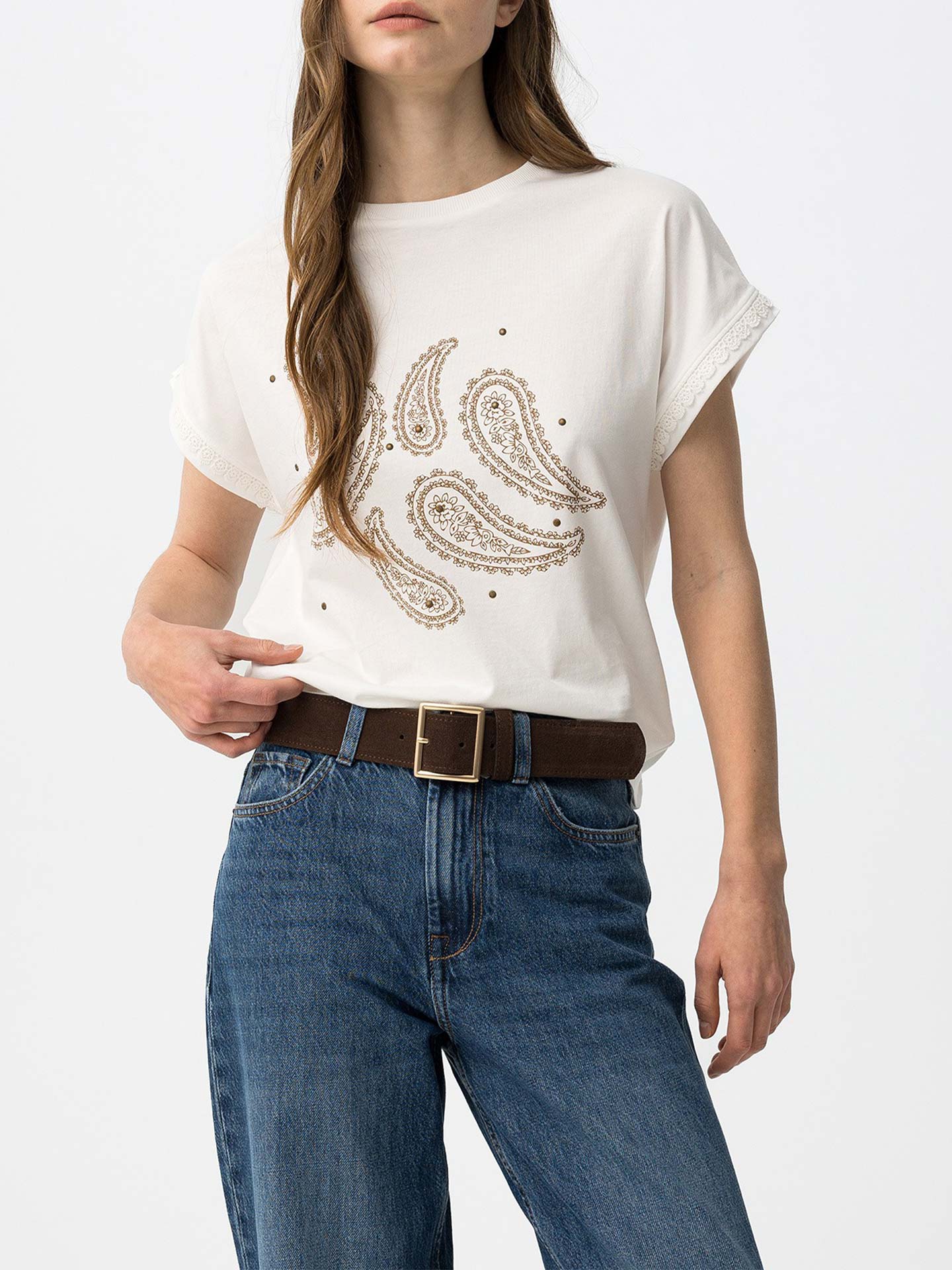 T-shirt com Estampado Paisle