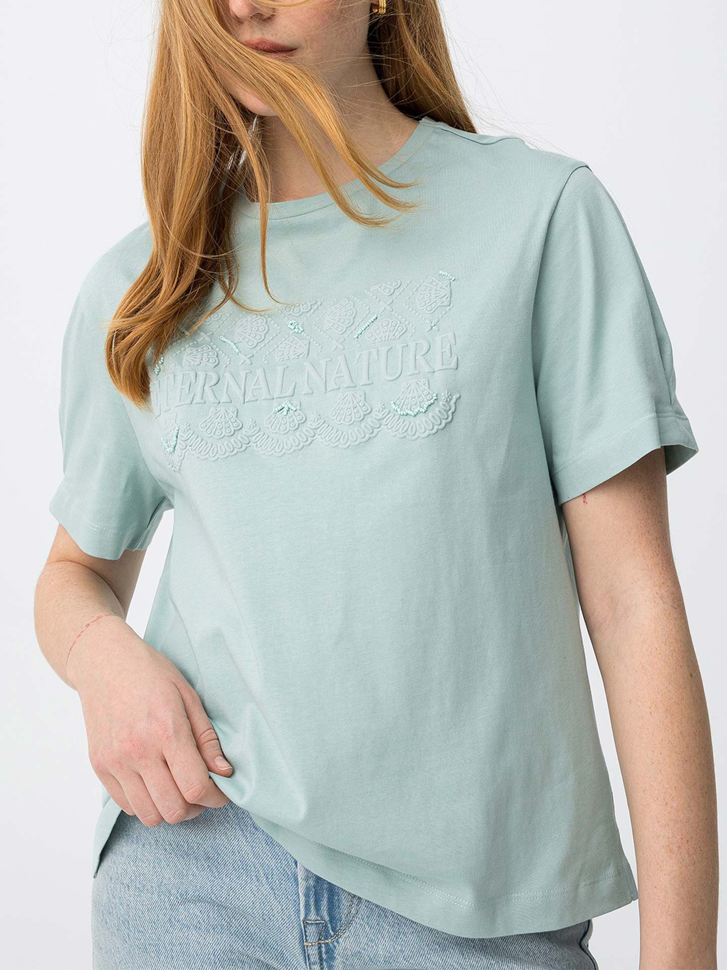 T-shirt com Estampado Floral