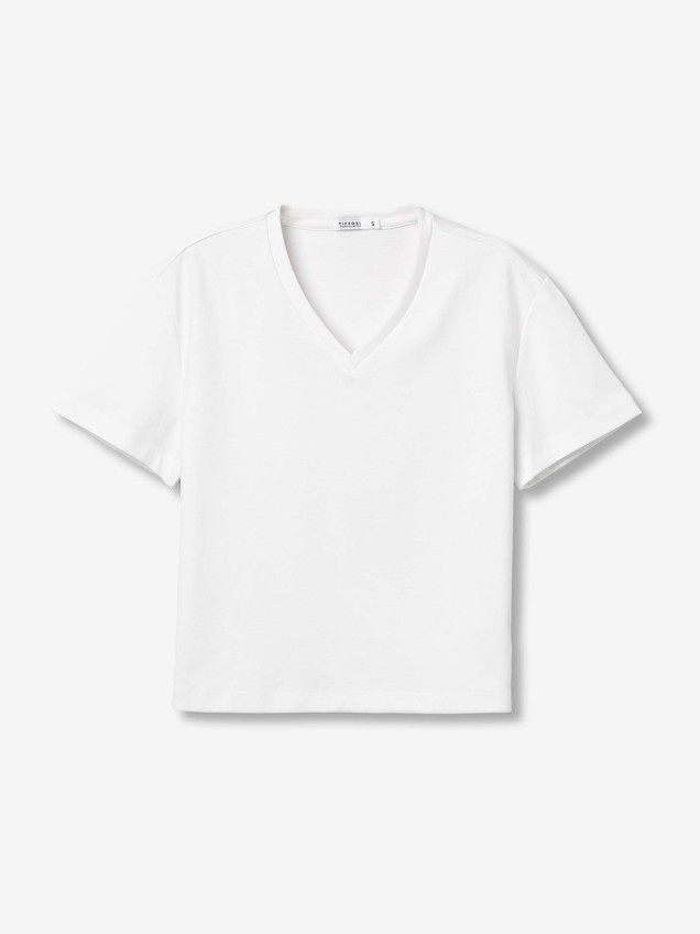 T-Shirt com Decote em V