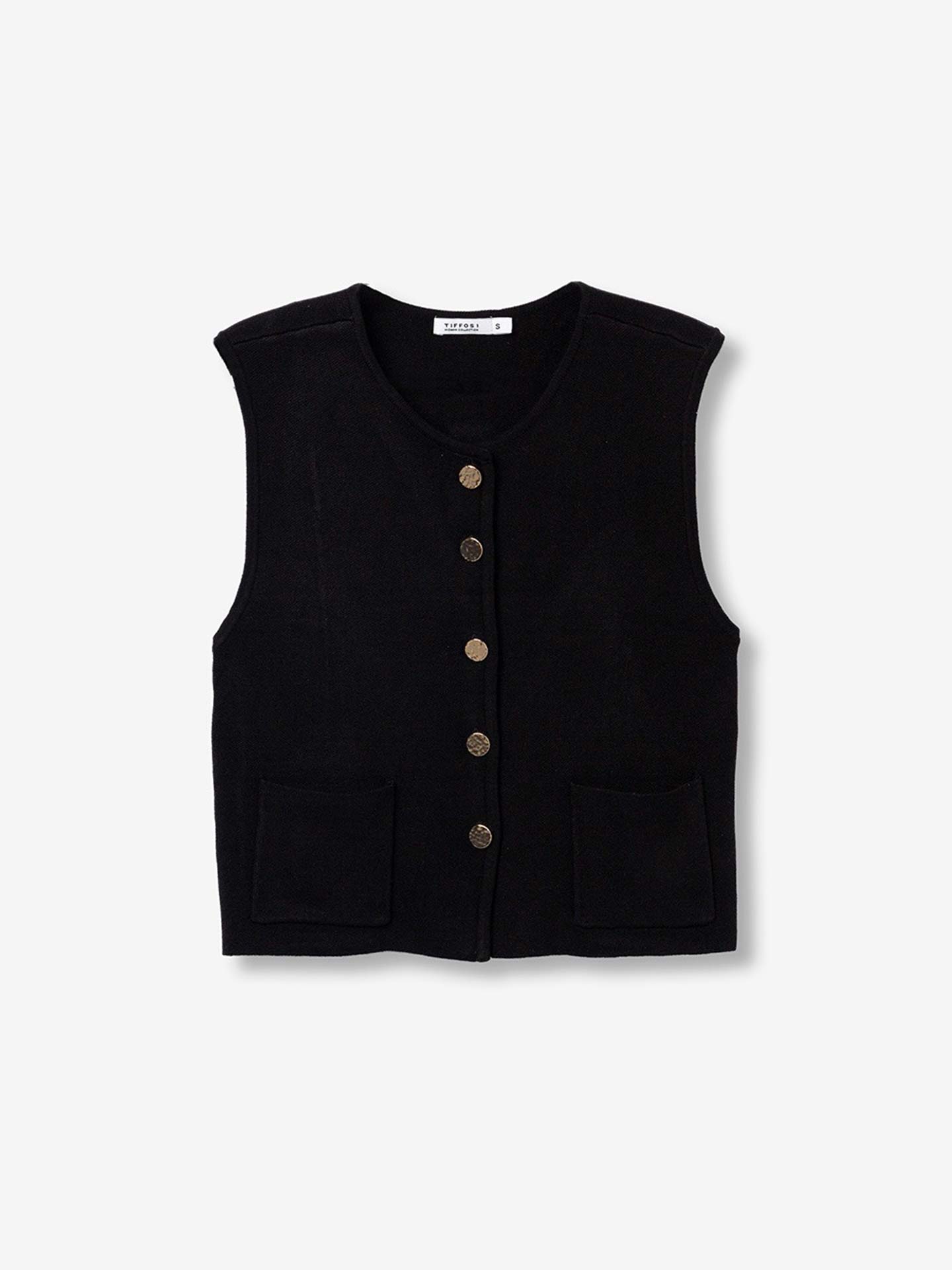 Colete de Malha com Botões