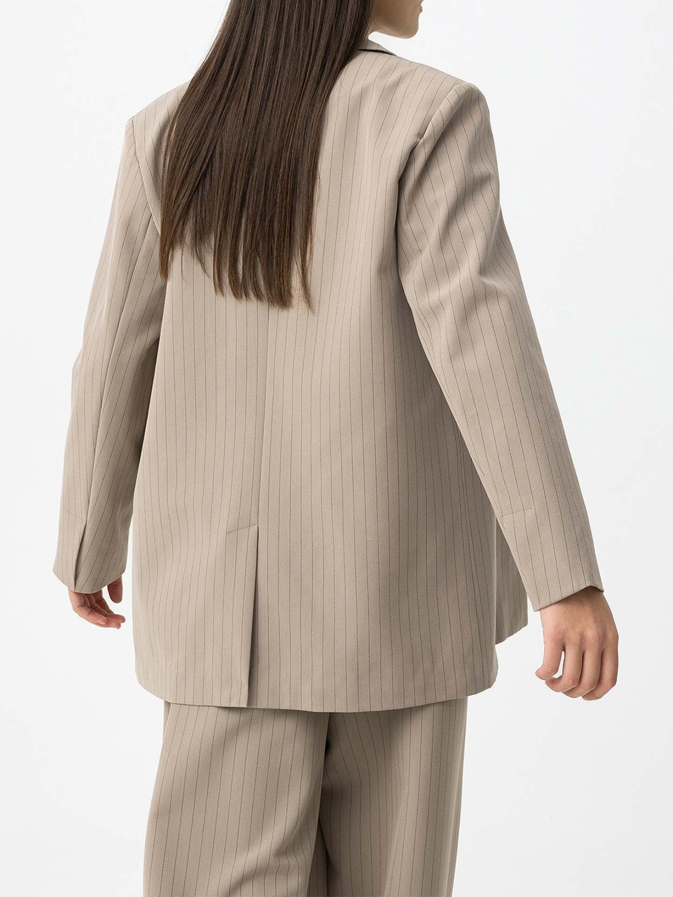 Blazer com Padr�o de Risca de Giz