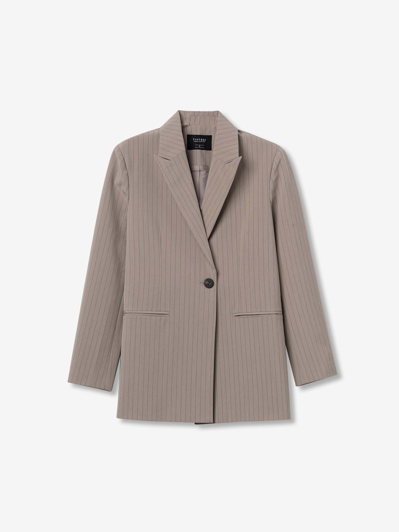 Blazer com Padr�o de Risca de Giz