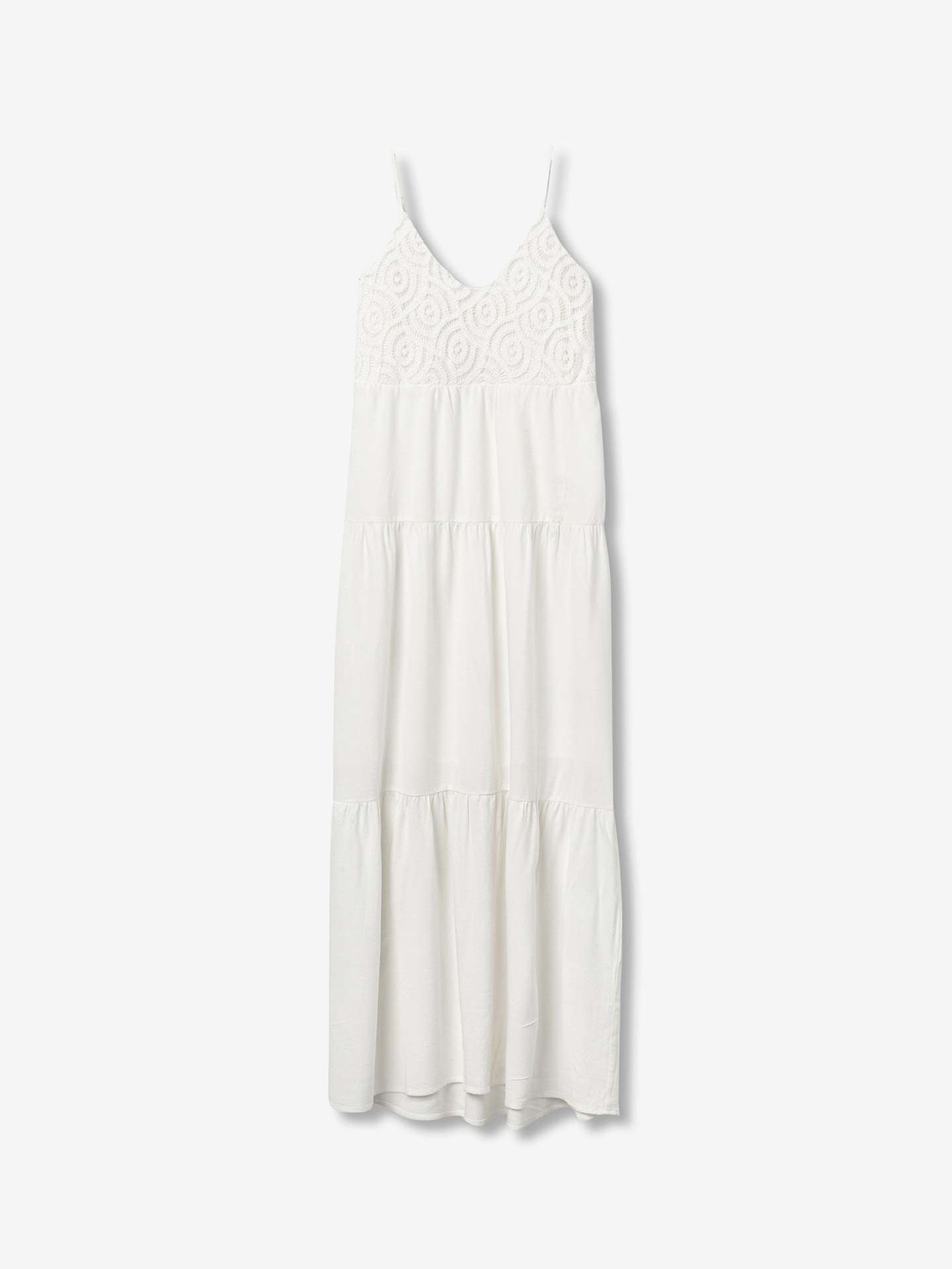 Vestido Comprido com Rendado