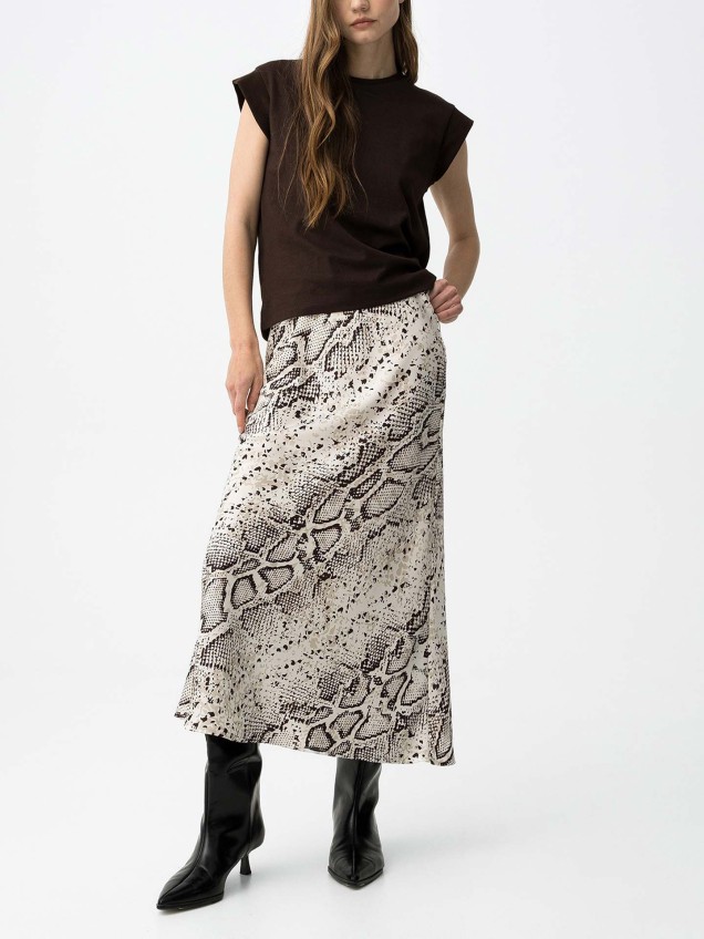 Saia Midi Fluida Acetinada