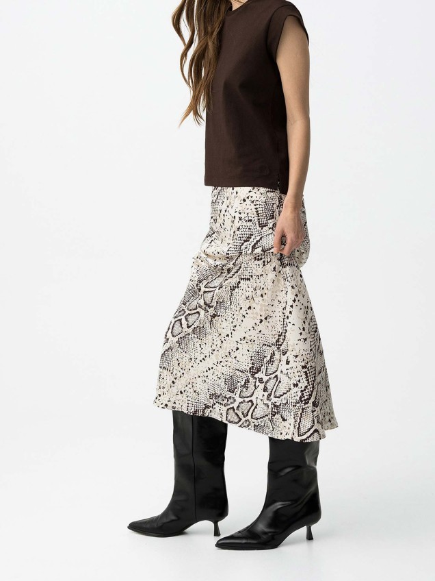 Saia Midi Fluida Acetinada