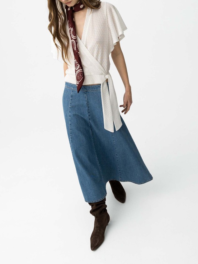 Saia de Ganga Comprida Evasé