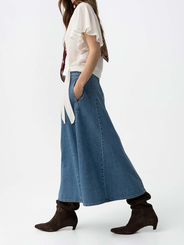 Saia de Ganga Comprida Evasé