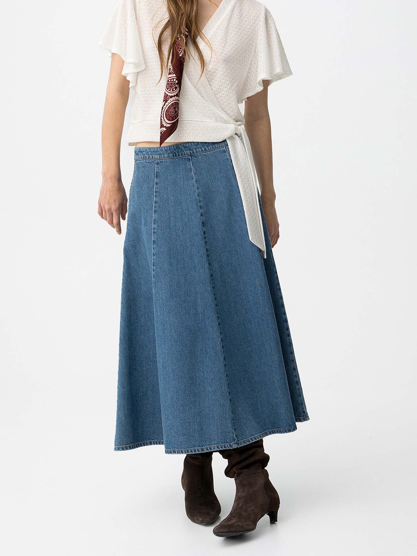 Saia de Ganga Comprida Evasé