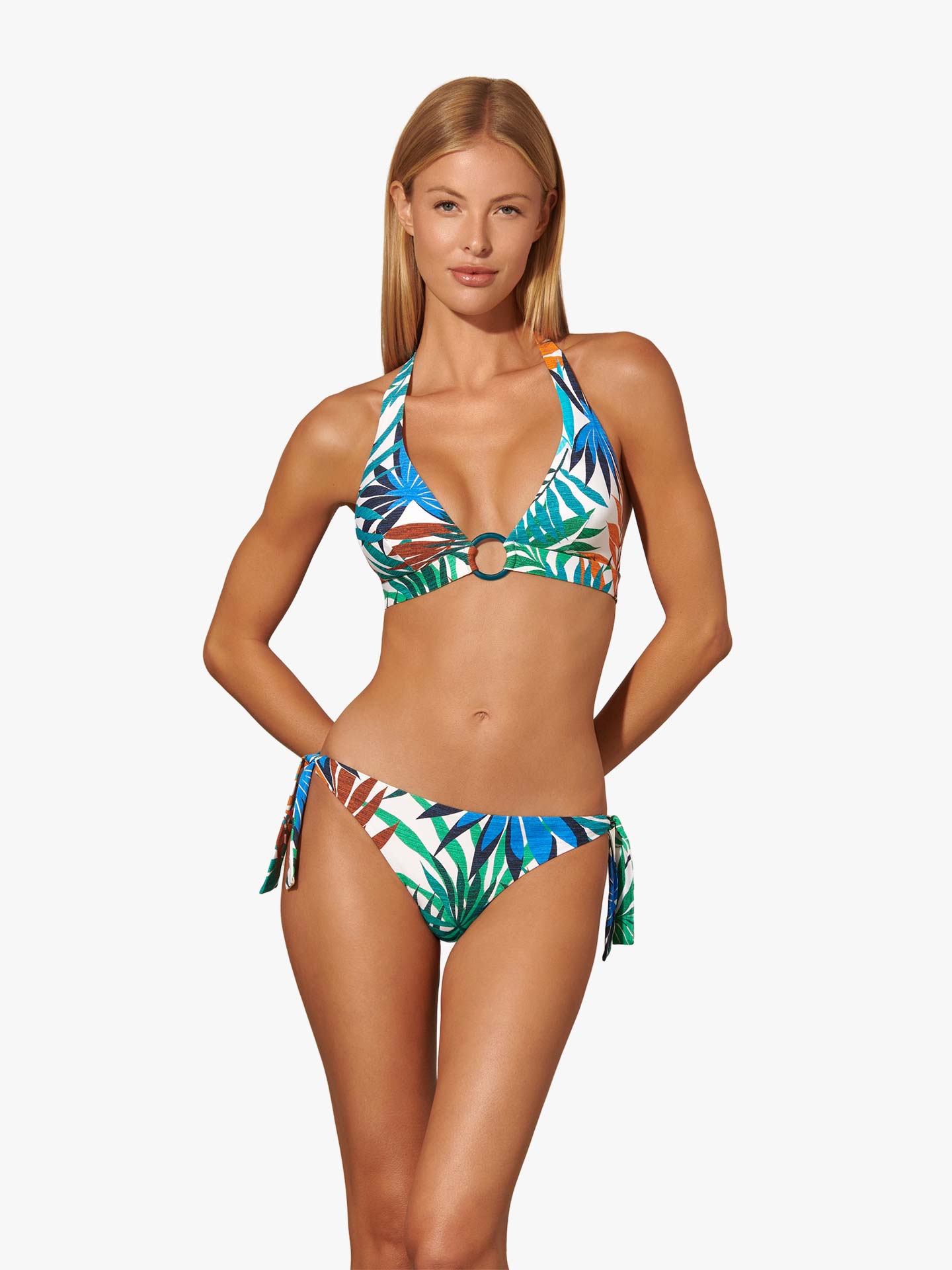 Bikini com Padrão Tropical