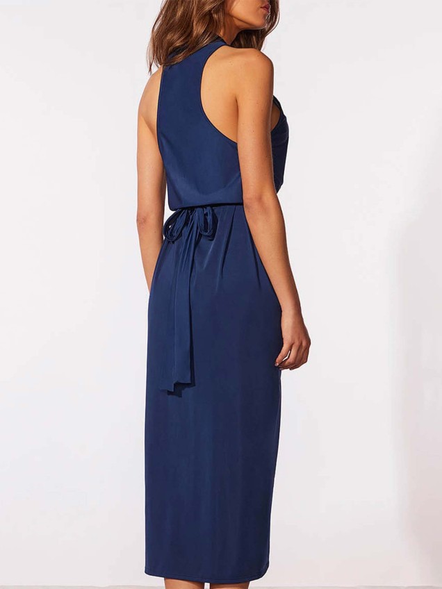 Vestido de Praia com Nó Frontal