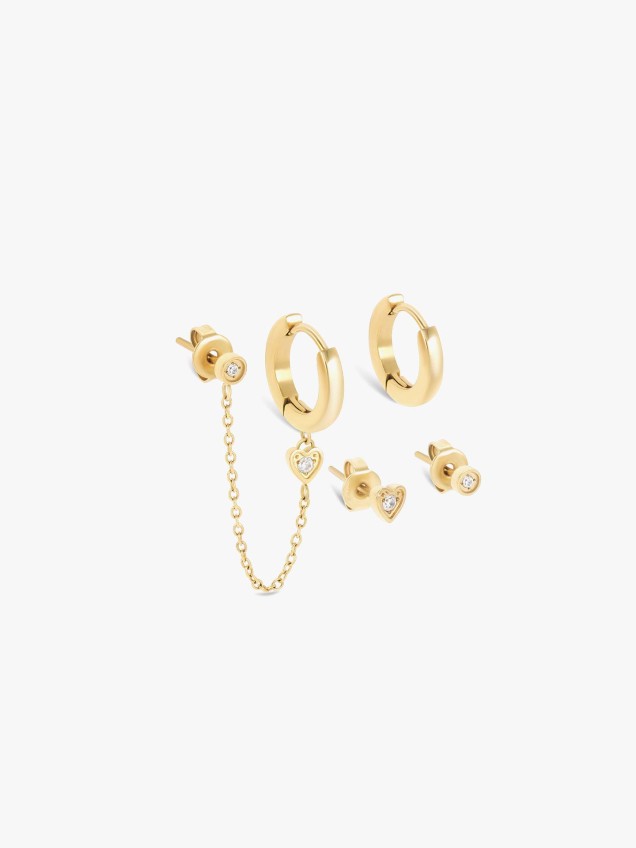 Set de Brincos Golden Four