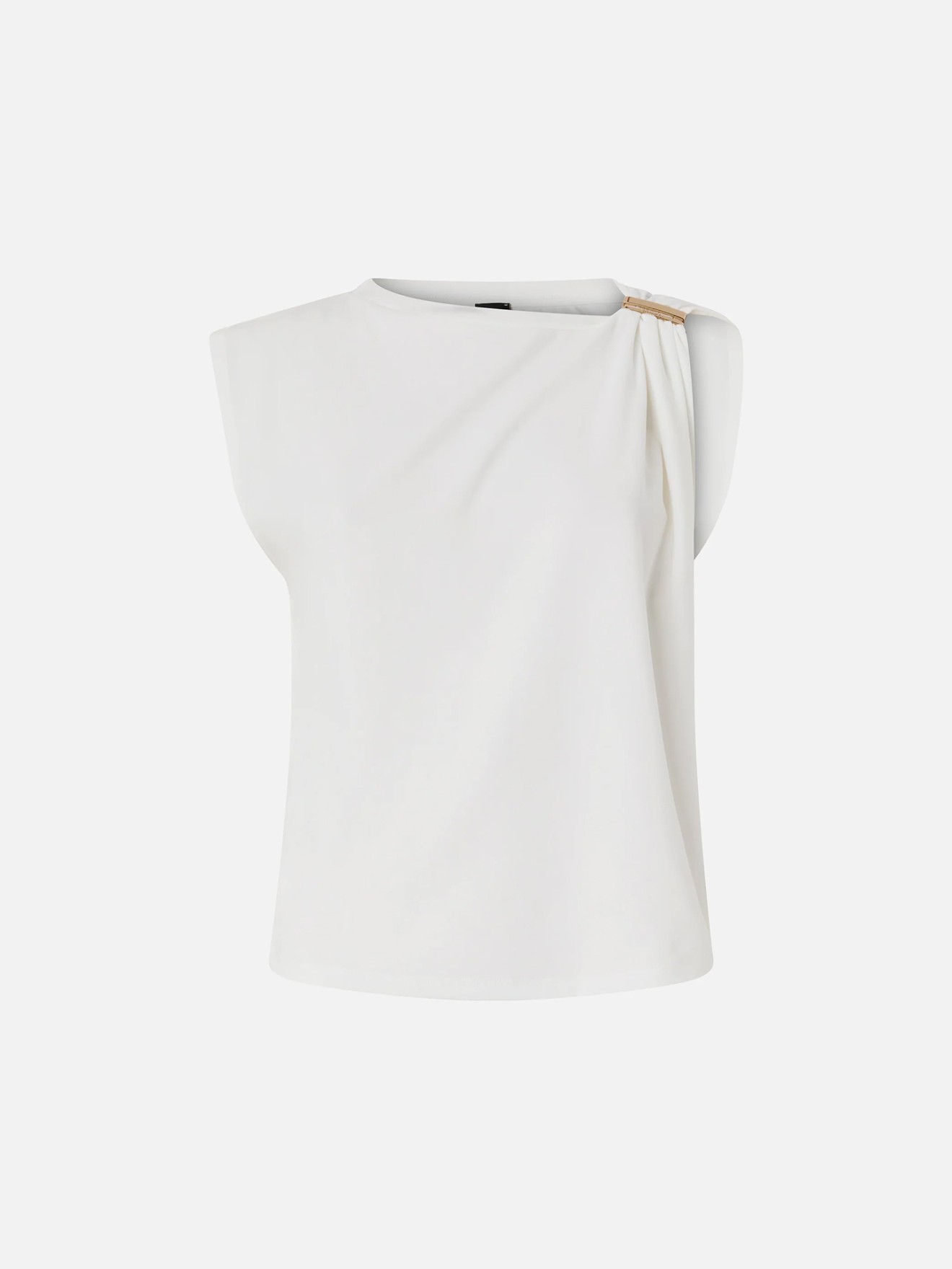 T-shirt com Detalhe Drapeado