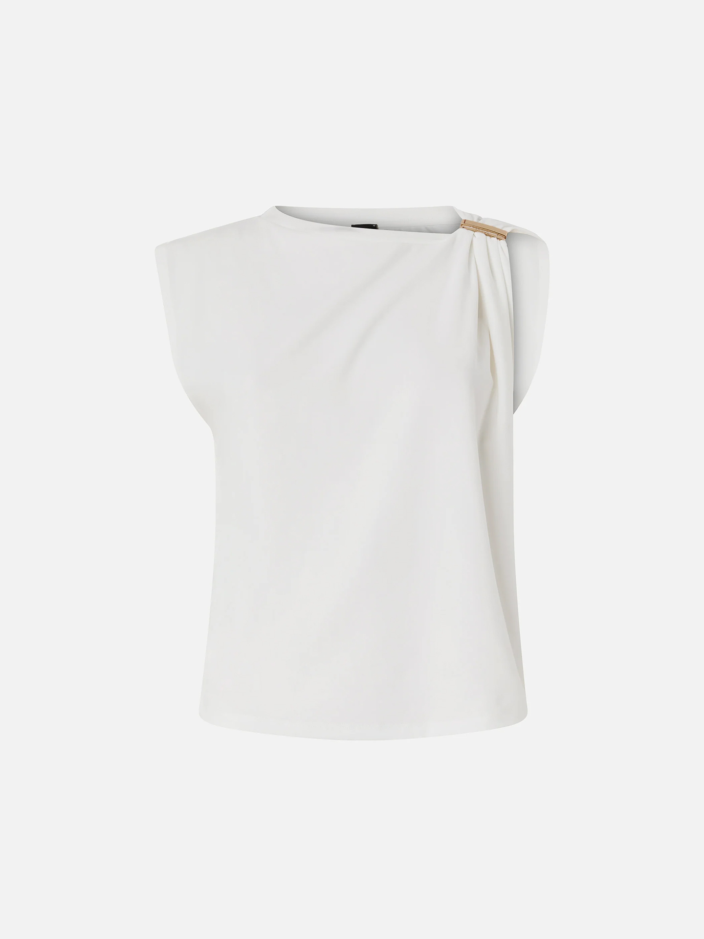 T-shirt com Detalhe Drapeado