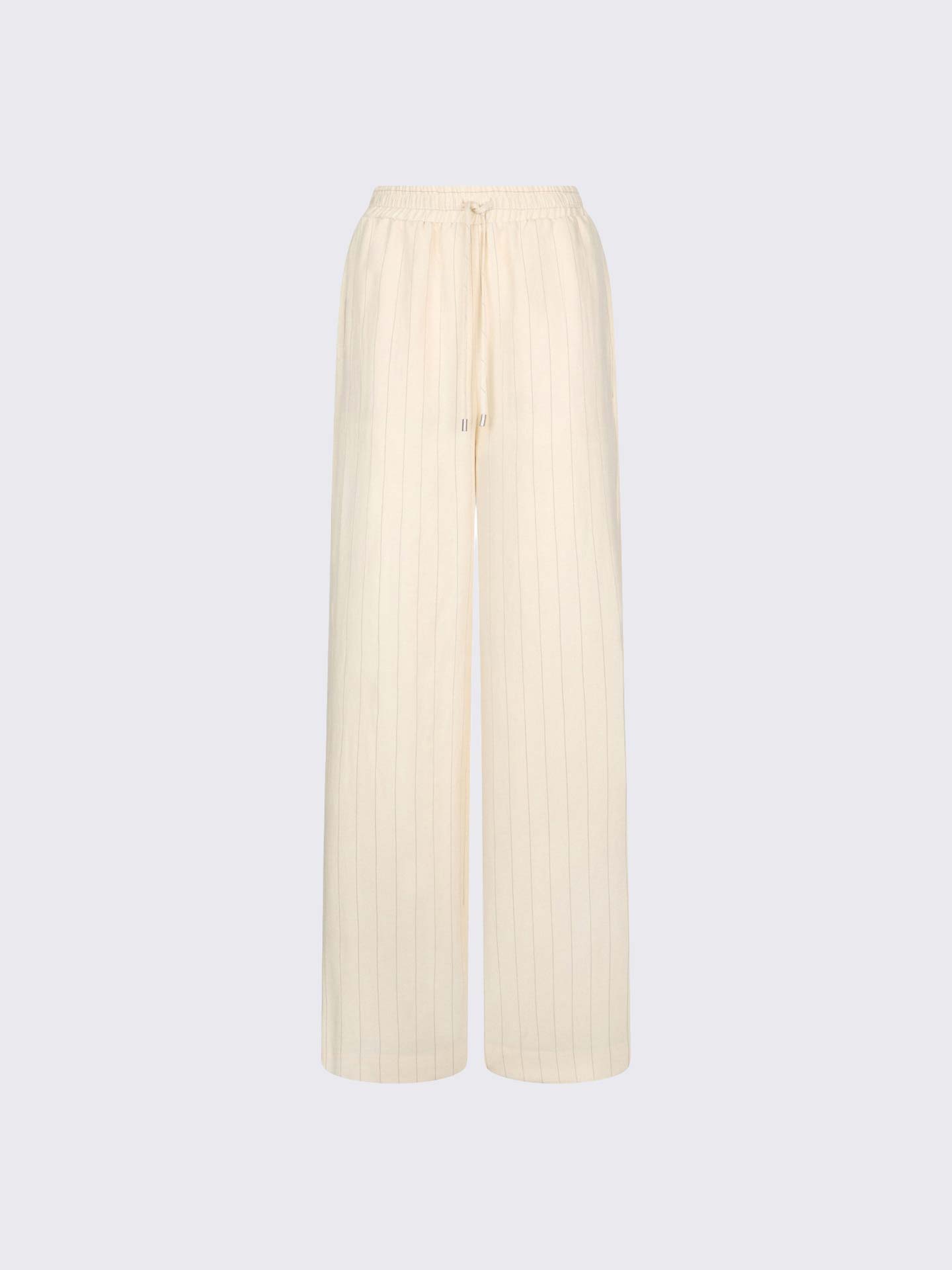 Calças de Perna Larga Risca de Giz