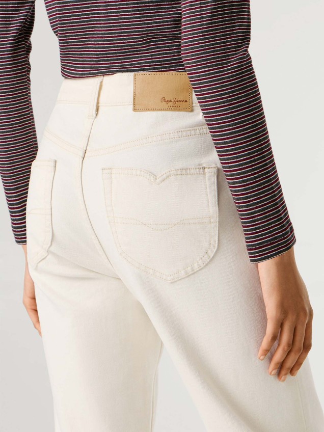 Calças de Ganga Flare Fit de Cintura Subida