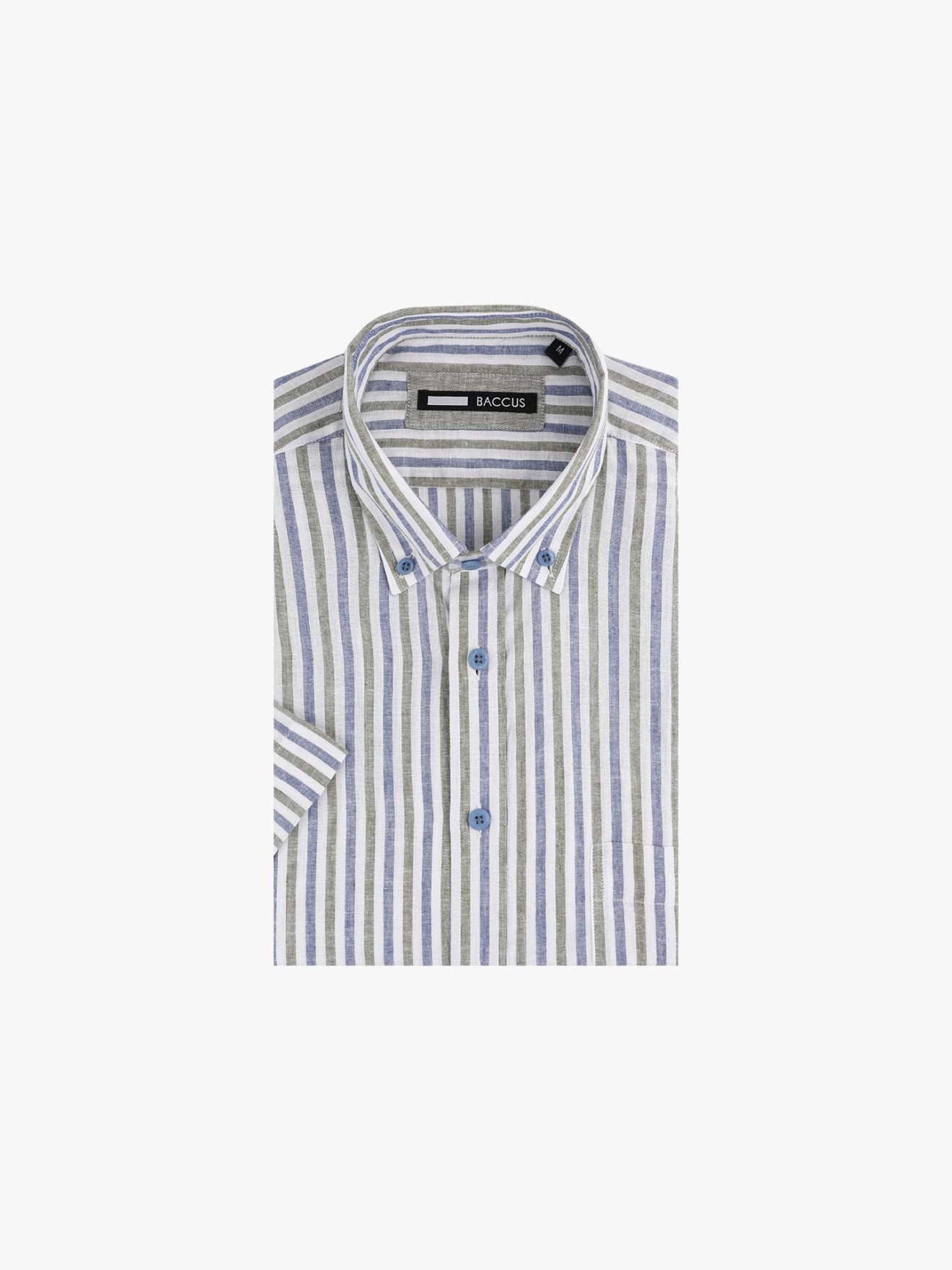 Camisa de Manga Curta às Riscas