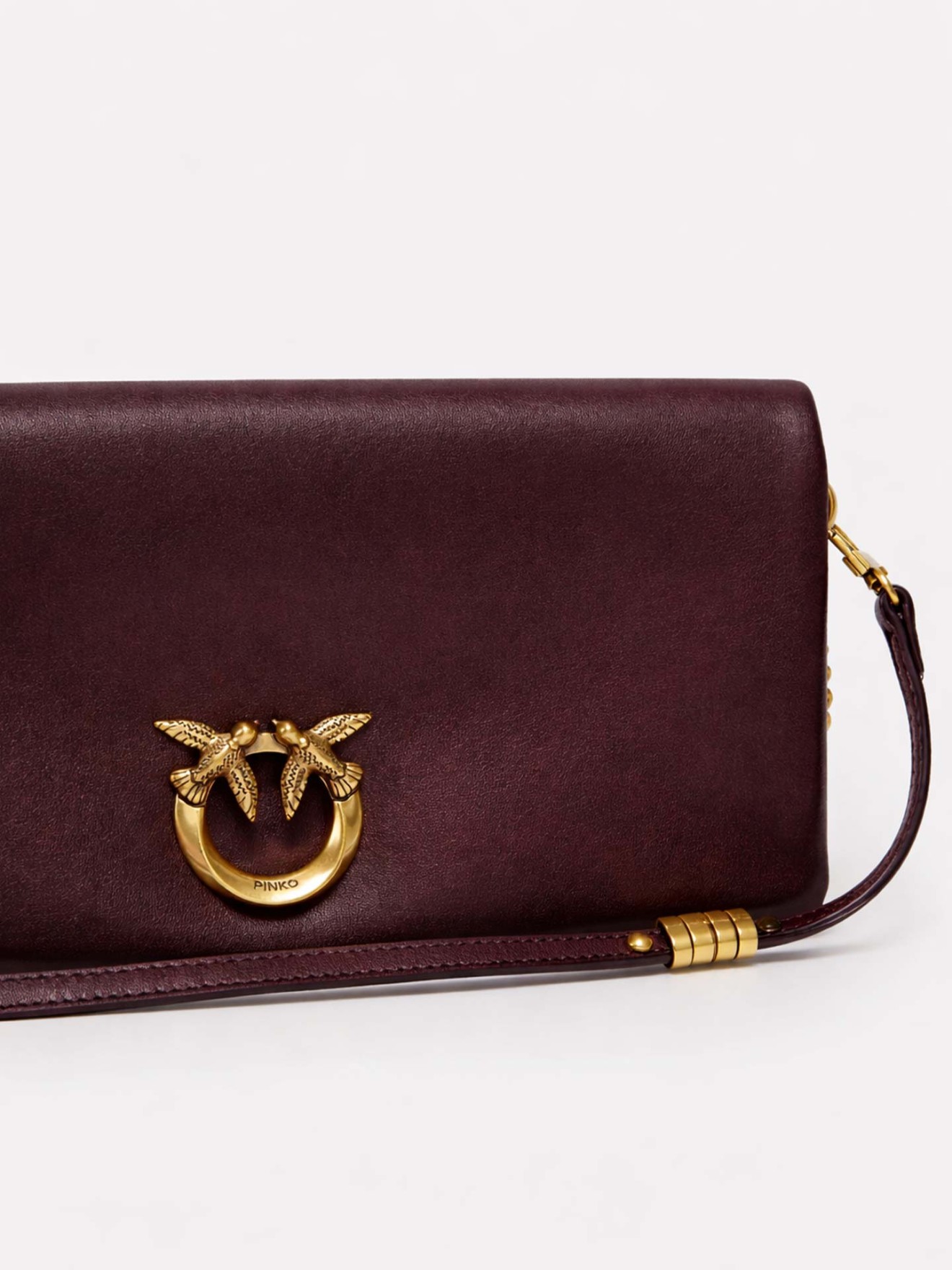 Bolsa Clutch Love Bag Click Soft Horizontal em Pele
