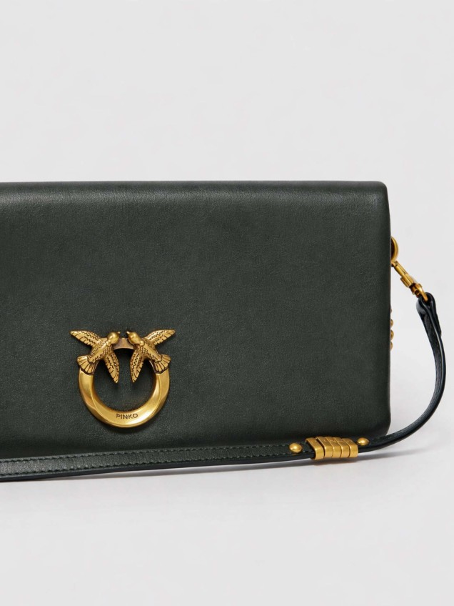 Bolsa Clutch Love Bag Click Soft Horizontal em Pele