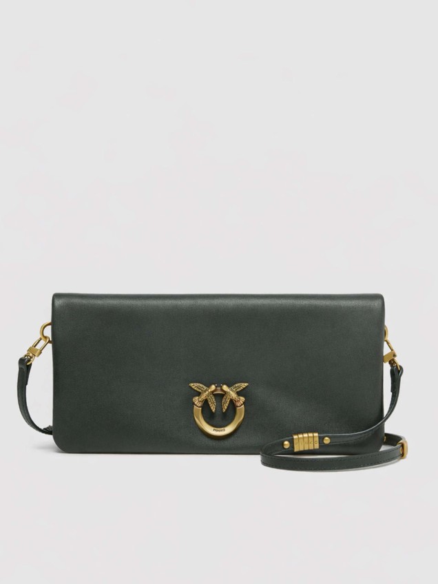 Bolsa Clutch Love Bag Click Soft Horizontal em Pele