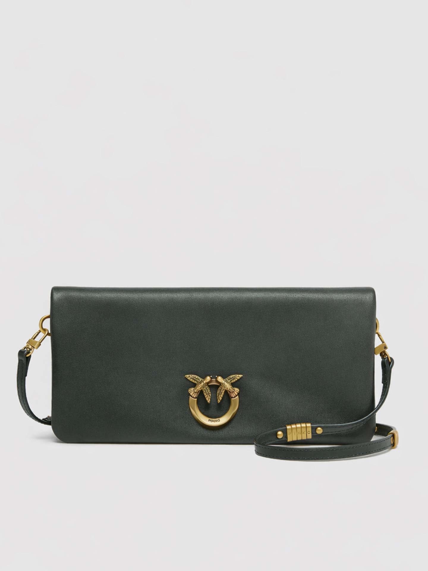 Bolsa Clutch Love Bag Click Soft Horizontal em Pele