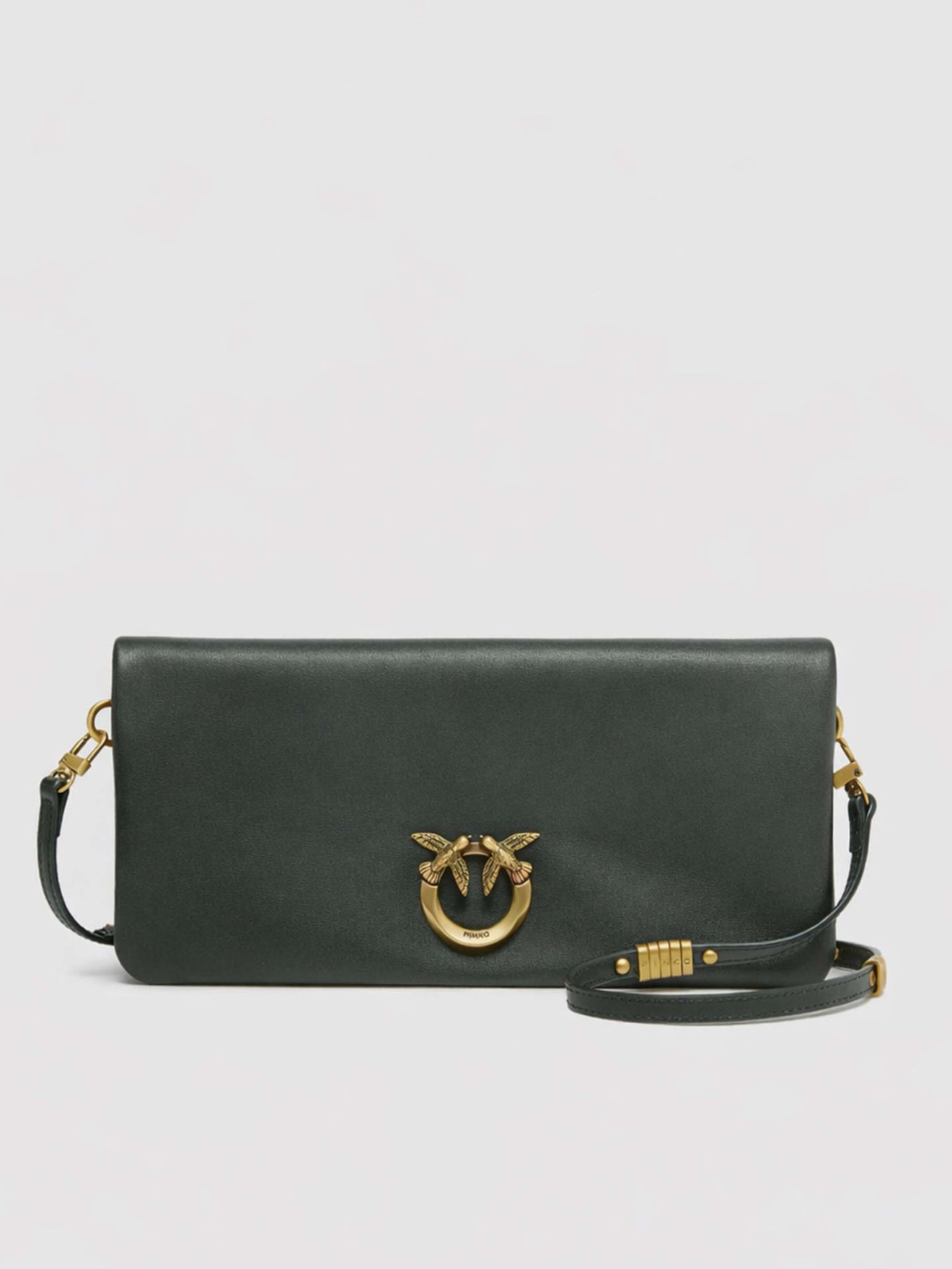 Bolsa Clutch Love Bag Click Soft Horizontal em Pele
