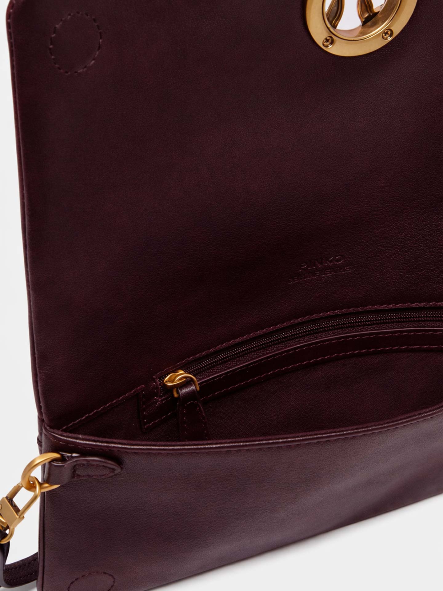 Bolsa Clutch Love Bag Click Soft Horizontal em Pele
