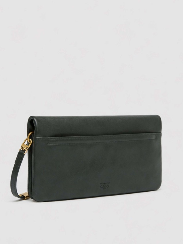 Bolsa Clutch Love Bag Click Soft Horizontal em Pele