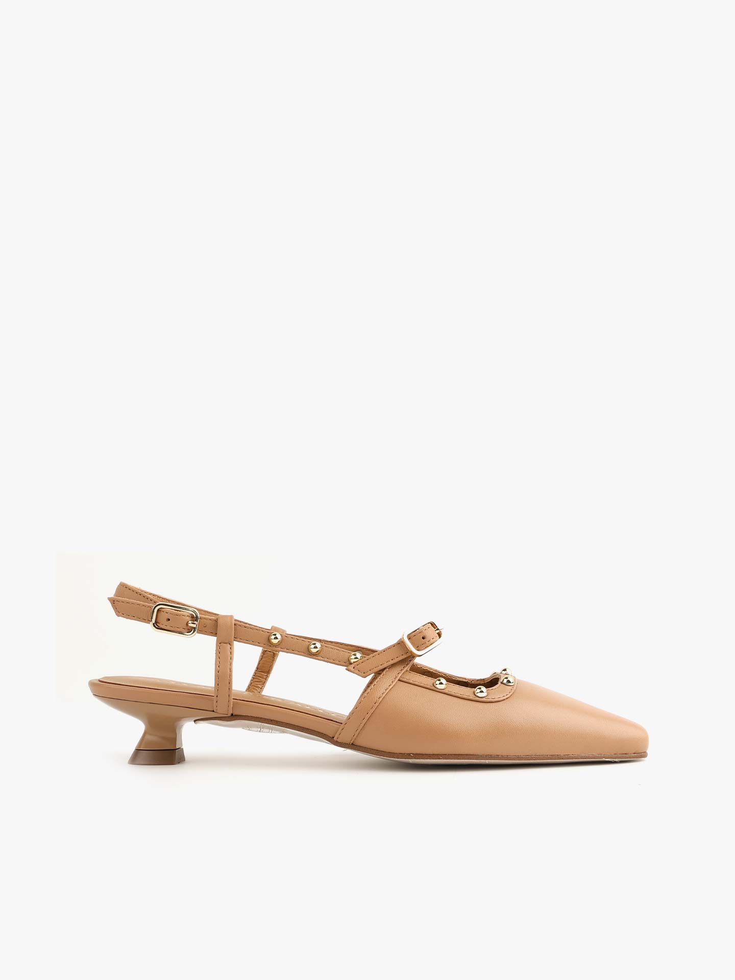 Sapatos Slingback em Pele
