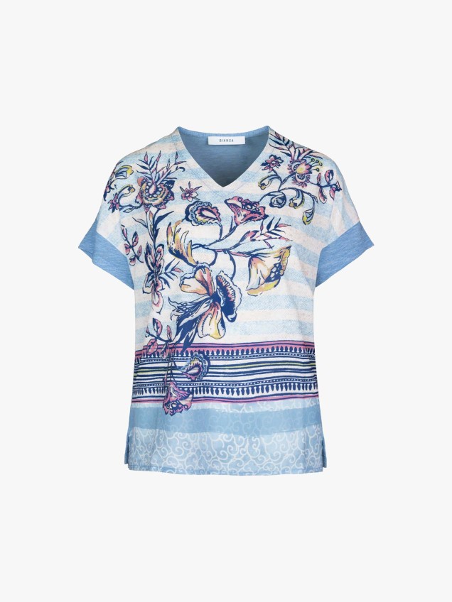 Blusa com Decote em V Julie