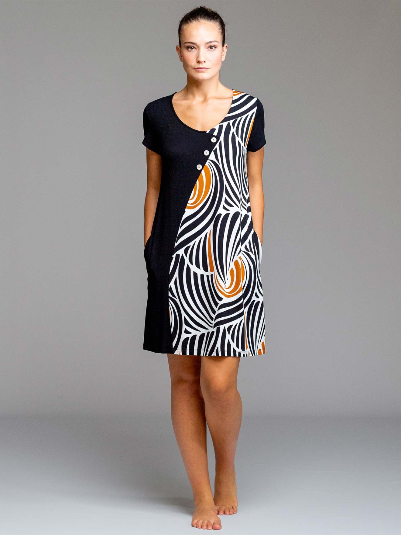 Vestido de Praia com Padr�o