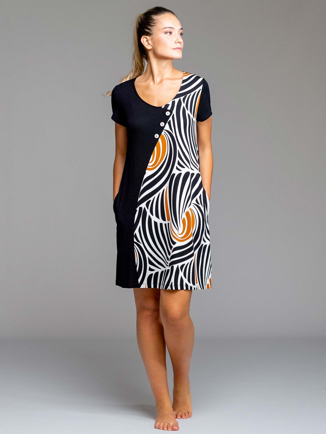 Vestido de Praia com Padr�o