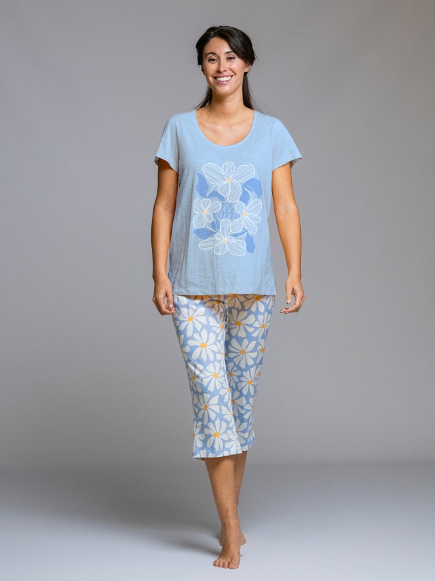 Pijama com Manga Curta e Cal�as