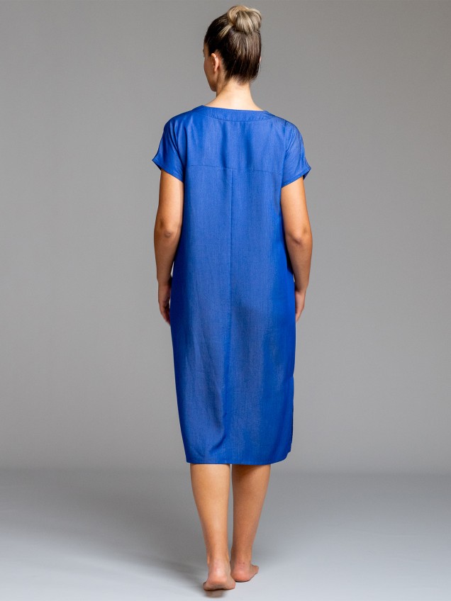 Vestido Midi com Decote em V«