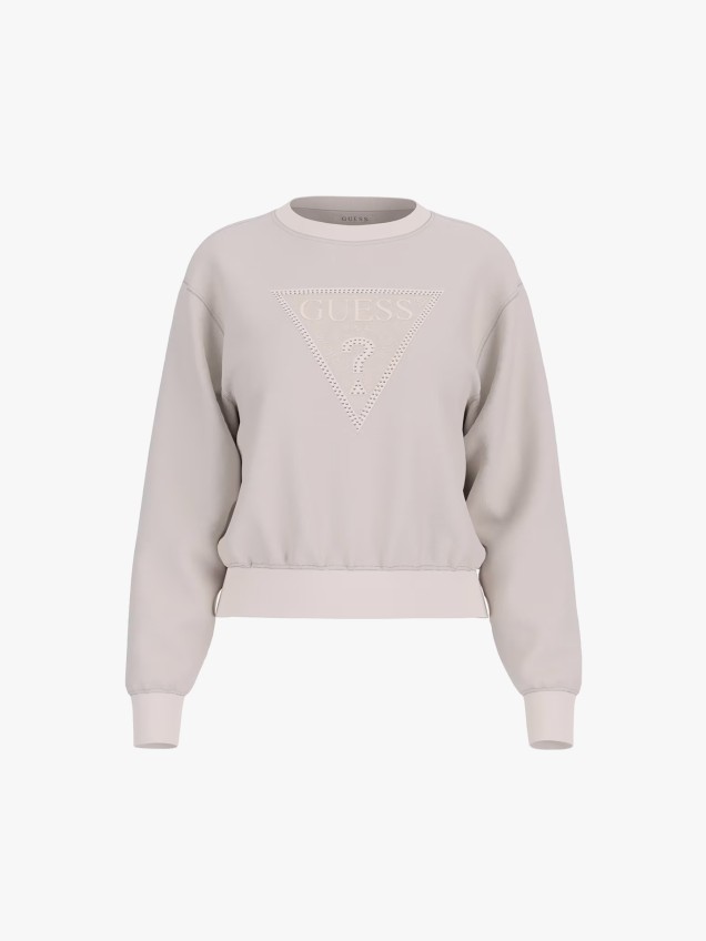 Sweatshirt com Logótipo em Renda