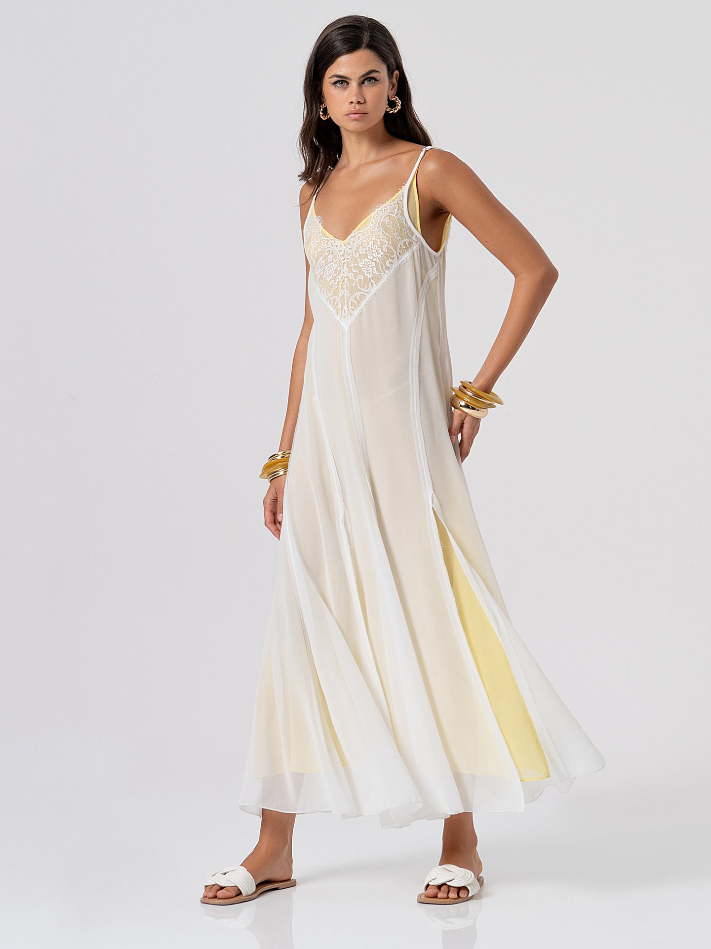 Vestido Comprido de Georgette