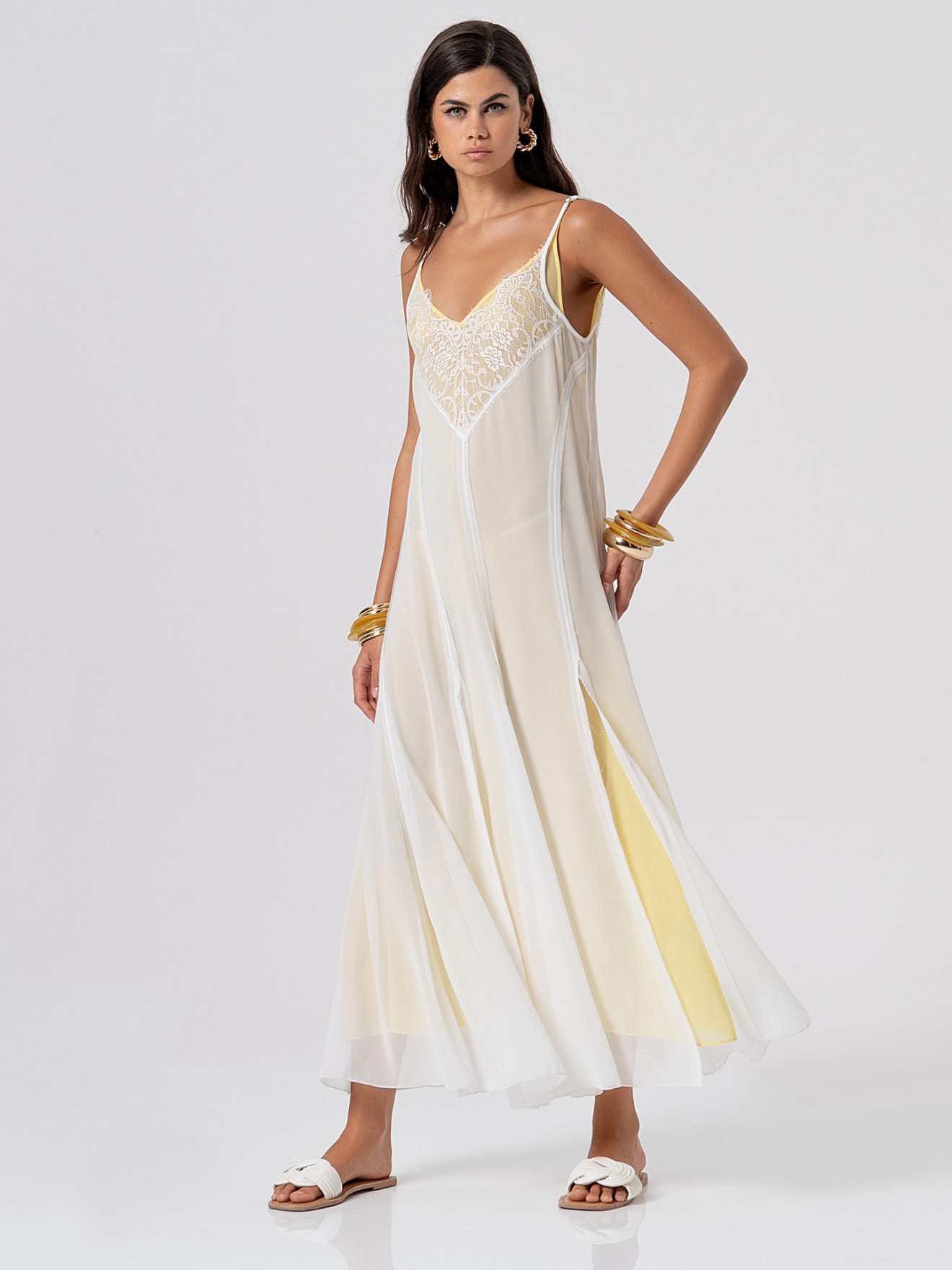 Vestido Comprido de Georgette